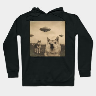 Shiba Inu Dog Alien Invasion Hoodie